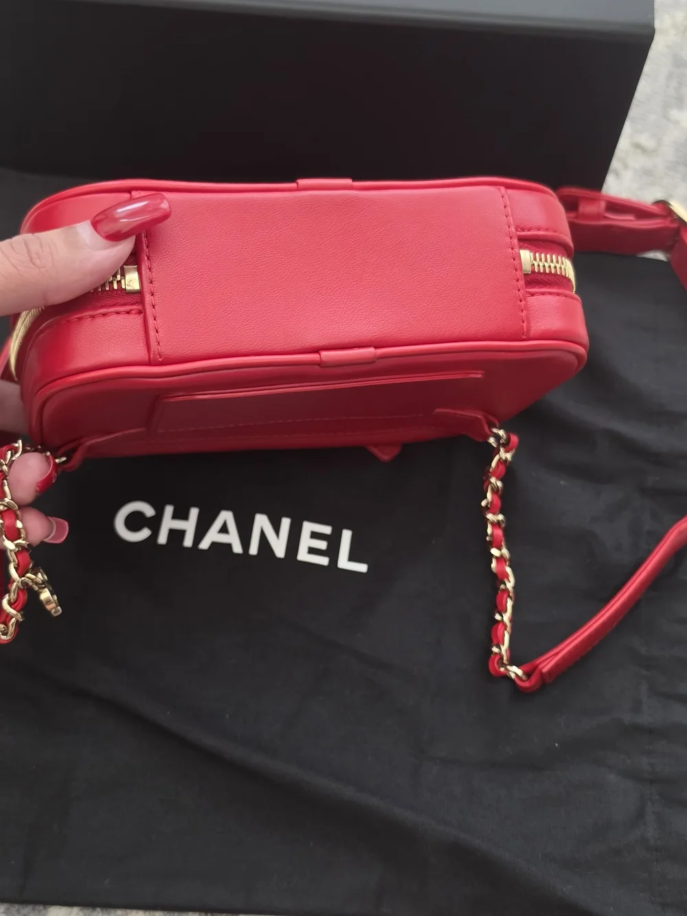 Chanel Red CC Camera Bag
